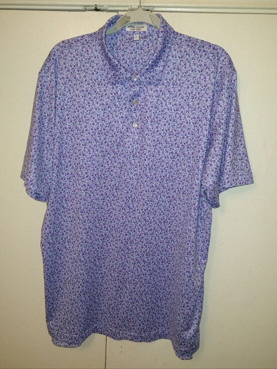 Peter Millar Other - Peter Millar Summer Comfort Cocktail Print Short Sleeve Polo Shirt Men's sz L